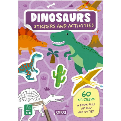 Carte de activitati cu abtibilduri - Dinozauri