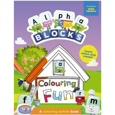 Carte de colorat cu activitati - Distractie cu Alphablocks