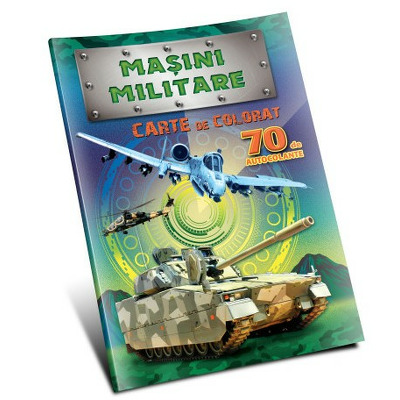Carte de colorat cu masini militare