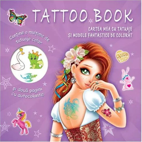 Cartea mea cu tatuaje si modele fantastice de colorat - Tattoo book