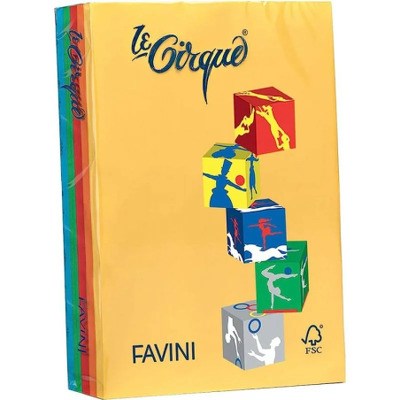 Carton color 160g/mp A4 asortat 5 cul. intense FAVINI