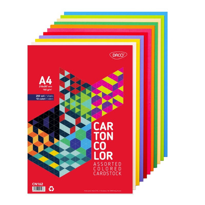 Carton color A4 250 coli 10 cul., 160G/mp, Daco
