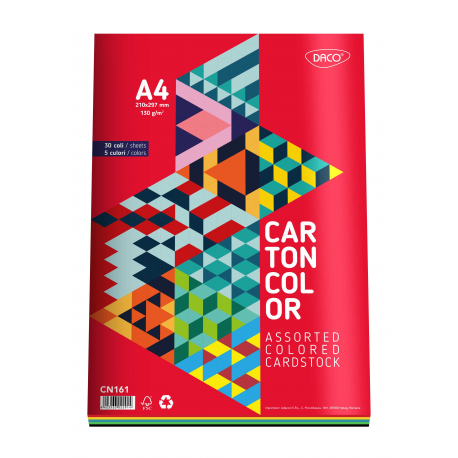 Carton color A4 30 coli 5 cul., 160G/mp, Daco
