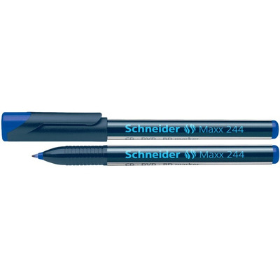 CD/DVD-marker Schneider Maxx 244, varf 0.7mm - albastru