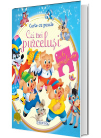 Cei trei purcelusi. Carte cu puzzle