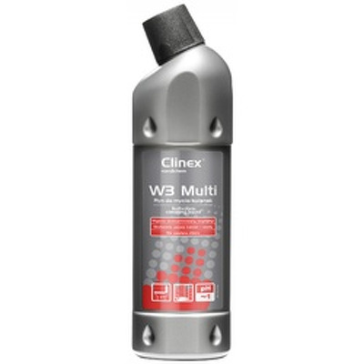 CLINEX W3 Multi, 1 litru, detergent lichid, concentrat, pentru curatarea toaletelor si a bailor
