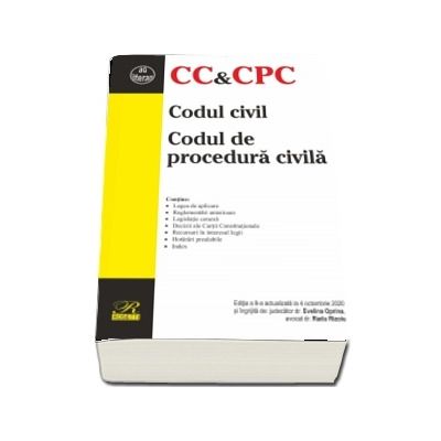 Codul civil. Codul de procedura civila. Editia a 8-a actualizata la 4 octombrie 2020