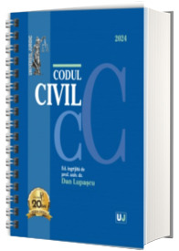 Codul civil Ianuarie 2024.  EDITIE SPIRALATA, tiparita pe hartie alba