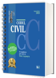 Codul civil Septembrie 2025. EDITIE SPIRALATA, tiparita pe hartie alba