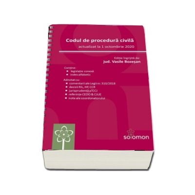 Codul de procedura civila. Actualizat la 1 octombrie 2020