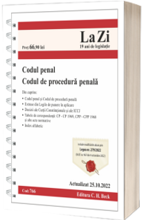 Codul penal si Codul de procedura penala. Cod 766. Actualizat la 25.10.2022