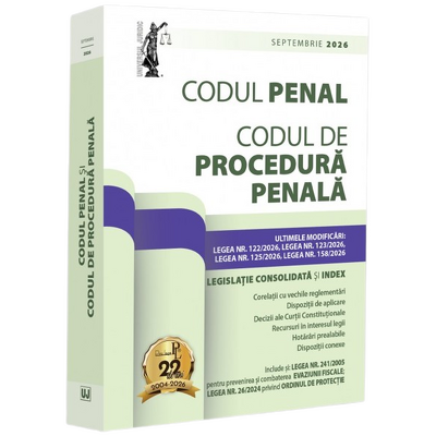 Codul penal si Codul de procedura penala. Septembrie 2026
