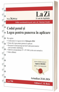 Codul penal si Legea pentru punerea in aplicare. Cod 790. Actualizat la 25.01.2024