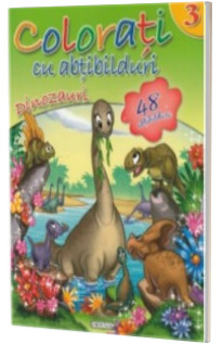 Colorati cu abtibilduri. Dinozaur, volumul III