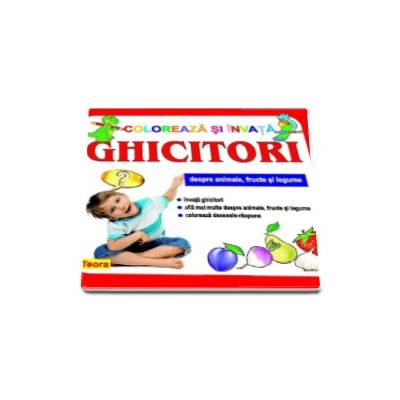 Coloreaza si invata ghicitori - despre animale, fructe si legume Coloreaza si invata ghicitori - despre animale, fructe si legume