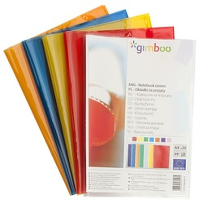 Coperti caiete scolare A4, 25 buc/set, GIMBOO - culori asortate