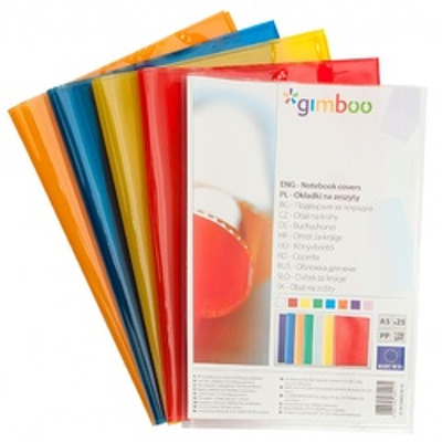 Coperti caiete scolare A5, 25 buc/set, GIMBOO - culori asortate