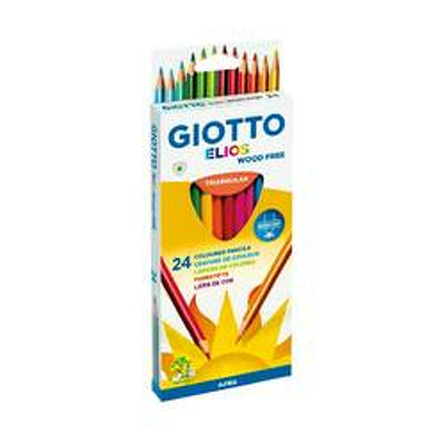 Creioane colorate, cutie carton, 24 culori/cutie, GIOTTO Elios