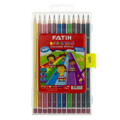 Creion color 12 culori Cutie plastic FATIH