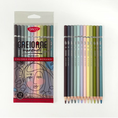 Creion color 12 culori Morandi DACO CC412M