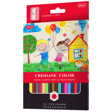 Creion color 18 culori, Daco CC318