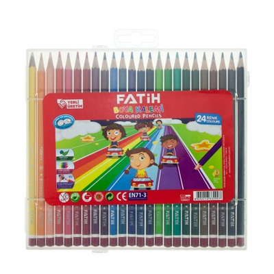 Creion color 24 culori Cutie plastic FATIH