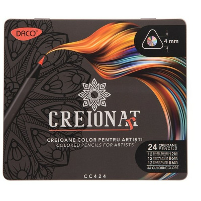 Creion color 24c, cutie metalica, CC424