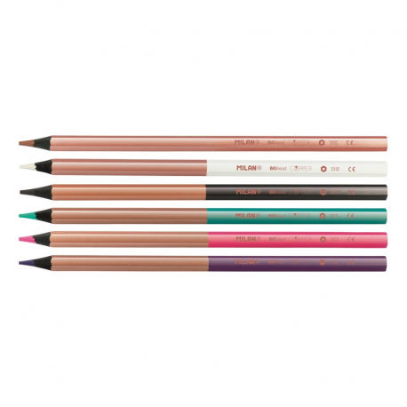 Creion color 6 culori Copper Milan