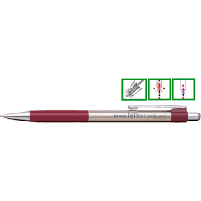 Creion mecanic metalic Pepe, rubber grip, 0.5mm, varf metalic - accesorii bordeaux