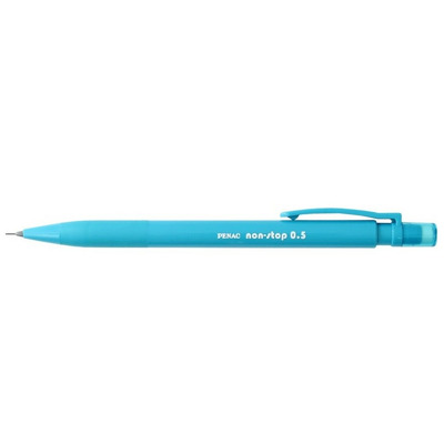 Creion mecanic Penac Non-Stop pastel, rubber grip, 0.5mm, varf retractabil - corp albastru
