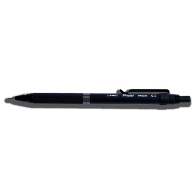 Creion mecanic profesional Penac Protti PRD-105, 0.5mm, metalic cu varf retractabil, cutie cadou-neg
