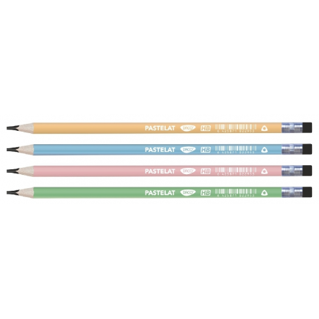 Creion negru cu radiera design pastelat Creion negru cu radiera design pastelat