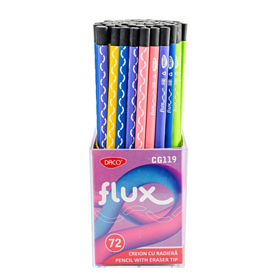 Creion negru cu radiera Flux