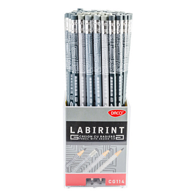 Creion negru cu radiera Labirint