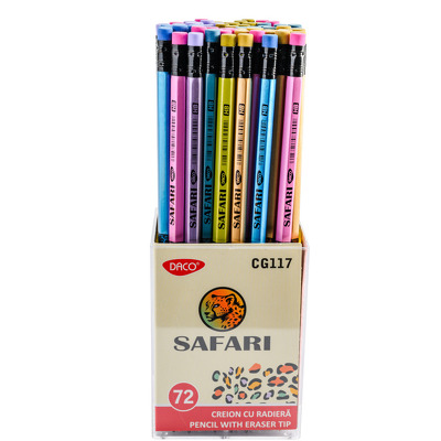 Creion negru cu radiera Safari