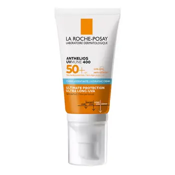 Crema hidratanta cu protectie solara SPF 50 plus, pentru ten sensibil sau intolerant la soare fara parfum Anthelios UV-Mune 400, 50ml