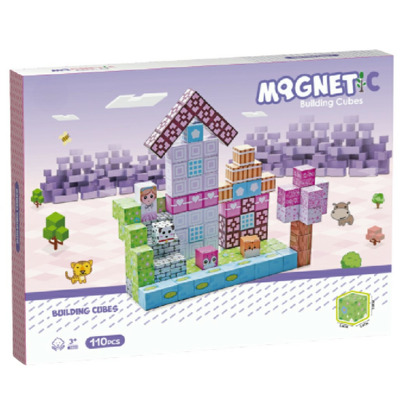 Cuburi magnetice  - Universul printeselor 110 piese (2 cm)