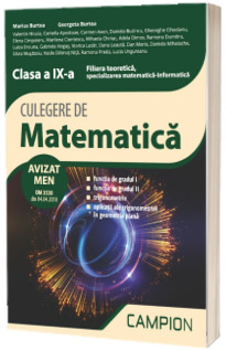 Culegere de matematica, clasa a IX-a - Filiera teoretica, specializarea matematica-informatica - Semestrul II