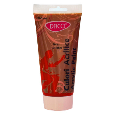 Culori acril 200ml DACO Rosu cadmiu CU3200RCD