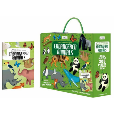 Cunoaste si exploreaza. Puzzle Animale pe cale de disparitie (205 piese)