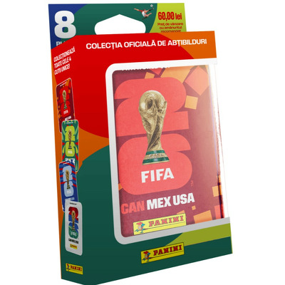 Cutia metalica Pocket Tin cu 8 pachete de abtibilduri  - FIFA World Cup 2026