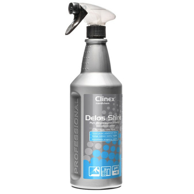 Delos Shine, 1 litru, cu pulverizator, solutie pentru curatare si stralucire mobila