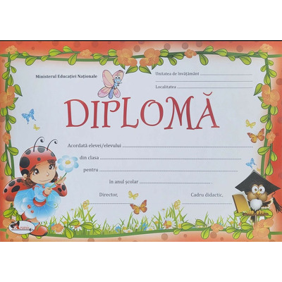Diploma - Format A4, model buburuza