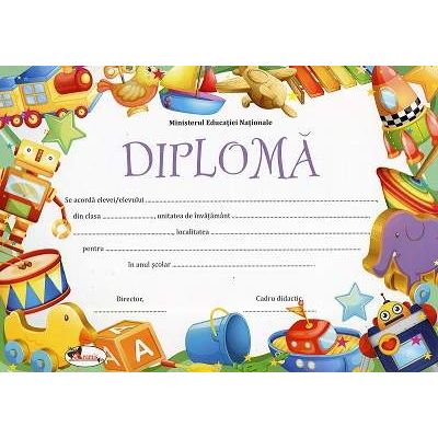 Diploma - Format A4, model imagine jucarii