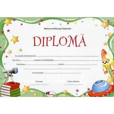 Diploma - Format A4, model imagine telescop