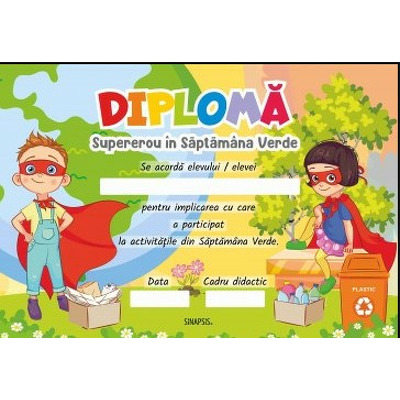 Diploma - Supererou in Saptamana Verde