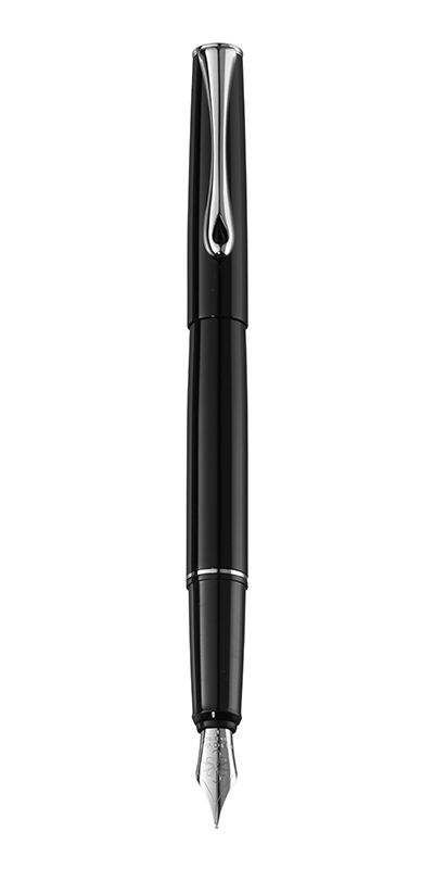 Diplomat Esteem - Black Lacquer - stilou cu penita F, din otel inoxidabil