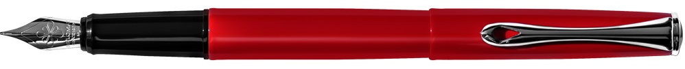 Diplomat Esteem - Red Lacquer - stilou cu penita M, din otel inoxidabil
