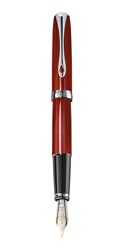 Diplomat Excellence A2 - Sky-Line Red - stilou cu penita M, aurita 14kt.