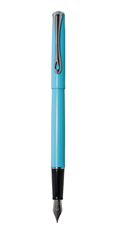 Diplomat Traveller - Lumi Light Blue - stilou cu penita M, din otel inoxidabil